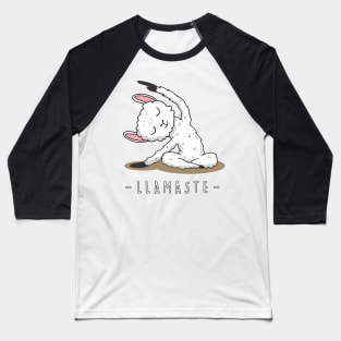 llama yoga day llamaste meditation alpaca stretch Baseball T-Shirt